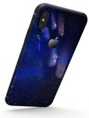 Deep Blue Unfocused Scratches - iPhone X Skin-Kit