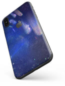 Deep Blue Unfocused Scratches - iPhone X Skin-Kit