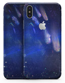 Deep Blue Unfocused Scratches - iPhone X Skin-Kit