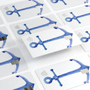 Deep Blue Watercolor Heart Anchor - Premium Protective Decal Skin-Kit for the Apple Credit Card