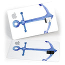 Deep Blue Watercolor Heart Anchor - Premium Protective Decal Skin-Kit for the Apple Credit Card