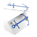 Deep Blue Watercolor Heart Anchor - Premium Protective Decal Skin-Kit for the Apple Credit Card