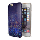 Deep Blue with Gold Shimmering Orbs of Light iPhone 6/6s or 6/6s Plus 2-Piece Hybrid INK-Fuzed Case