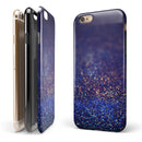 Deep Blue with Gold Shimmering Orbs of Light iPhone 6/6s or 6/6s Plus 2-Piece Hybrid INK-Fuzed Case