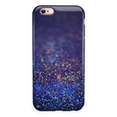 Deep Blue with Gold Shimmering Orbs of Light iPhone 6/6s or 6/6s Plus 2-Piece Hybrid INK-Fuzed Case