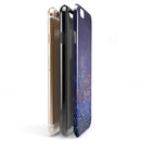 Deep Blue with Gold Shimmering Orbs of Light iPhone 6/6s or 6/6s Plus 2-Piece Hybrid INK-Fuzed Case