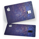 Deep Blue with Gold Shimmering Orbs of Light - Premium Protective Decal Skin-Kit for the Apple Credit Card