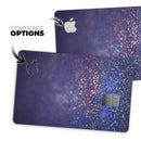 Deep Blue with Gold Shimmering Orbs of Light - Premium Protective Decal Skin-Kit for the Apple Credit Card