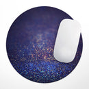 Deep Blue with Gold Shimmering Orbs of Light// WaterProof Rubber Foam Backed Anti-Slip Mouse Pad for Home Work Office or Gaming Computer Desk