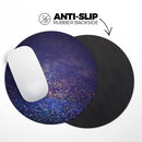Deep Blue with Gold Shimmering Orbs of Light// WaterProof Rubber Foam Backed Anti-Slip Mouse Pad for Home Work Office or Gaming Computer Desk