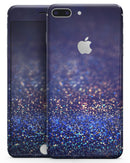 Deep Blue with Gold Shimmering Orbs of Light - Skin-kit for the iPhone 8 or 8 Plus