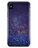 Deep Blue with Gold Shimmering Orbs of Light - iPhone X Clipit Case