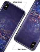Deep Blue with Gold Shimmering Orbs of Light - iPhone X Clipit Case