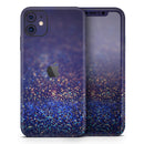 Deep Blue with Gold Shimmering Orbs of Light  - Protective Skin Wrap & Decal – Compatible with iPhone SE to iPhone 17 Pro Max (All Models)