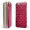 Deep Fuschia Oval Pattern iPhone 6/6s or 6/6s Plus 2-Piece Hybrid INK-Fuzed Case