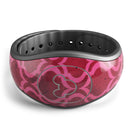 Deep Fuschia Oval Pattern - Decal Skin Wrap Kit for the Disney Magic Band