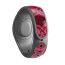 Deep Fuschia Oval Pattern - Decal Skin Wrap Kit for the Disney Magic Band