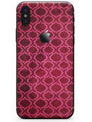 Deep Fuschia Oval Pattern - iPhone X Skin-Kit
