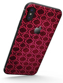Deep Fuschia Oval Pattern - iPhone X Skin-Kit