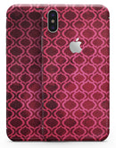 Deep Fuschia Oval Pattern - iPhone X Skin-Kit