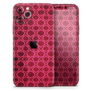 Deep Fuschia Oval Pattern  - Protective Skin Wrap & Decal – Compatible with iPhone SE to iPhone 17 Pro Max (All Models)