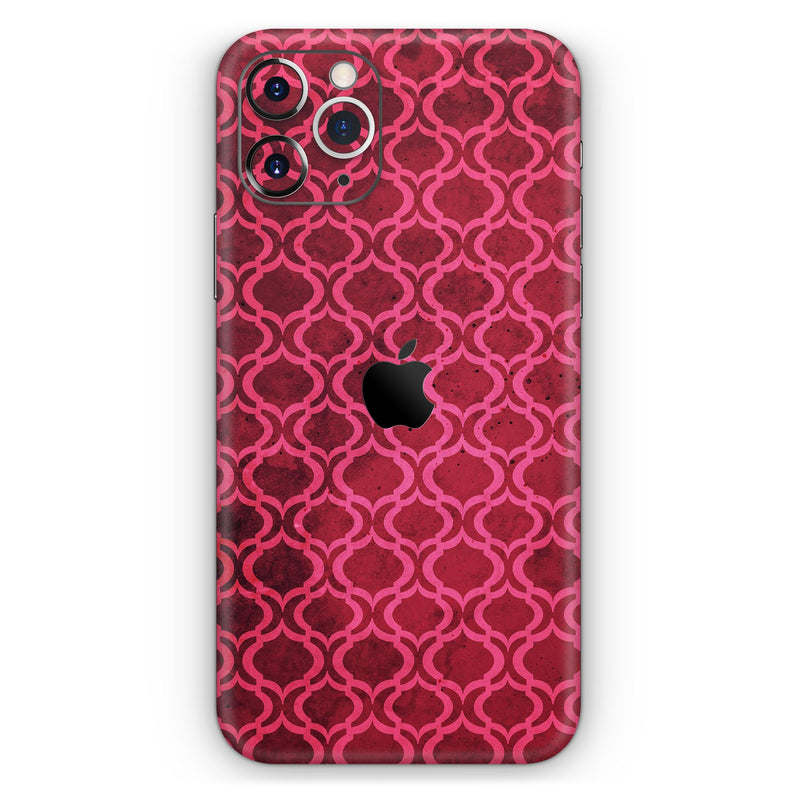 Deep Fuschia Oval Pattern  - Protective Skin Wrap & Decal – Compatible with iPhone SE to iPhone 17 Pro Max (All Models)