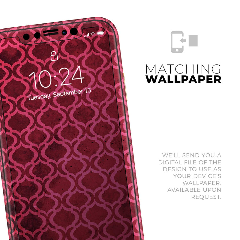 Deep Fuschia Oval Pattern  - Protective Skin Wrap & Decal – Compatible with iPhone SE to iPhone 17 Pro Max (All Models)