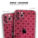 Deep Fuschia Oval Pattern  - Protective Skin Wrap & Decal – Compatible with iPhone SE to iPhone 17 Pro Max (All Models)