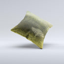 Deep Green Tree Pastel Painting ink-Fuzed Decorative Throw Pillow