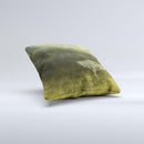 Deep Green Tree Pastel Painting ink-Fuzed Decorative Throw Pillow