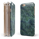Deep Green and Blue Watercolor Zebra Pattern iPhone 6/6s or 6/6s Plus 2-Piece Hybrid INK-Fuzed Case