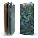 Deep Green and Blue Watercolor Zebra Pattern iPhone 6/6s or 6/6s Plus 2-Piece Hybrid INK-Fuzed Case