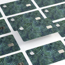 Deep Green and Blue Watercolor Zebra Pattern - Premium Protective Decal Skin-Kit for the Apple Credit Card