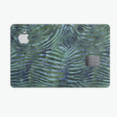 Deep Green and Blue Watercolor Zebra Pattern - Premium Protective Decal Skin-Kit for the Apple Credit Card