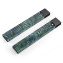 Deep Green and Blue Watercolor Zebra Pattern - Premium Decal Protective Skin-Wrap Sticker compatible with the Juul Labs vaping device
