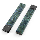 Deep Green and Blue Watercolor Zebra Pattern - Premium Decal Protective Skin-Wrap Sticker compatible with the Juul Labs vaping device