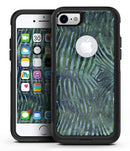 Deep Green and Blue Watercolor Zebra Pattern - iPhone 7 or 8 OtterBox Case & Skin Kits
