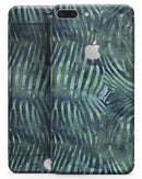 Deep Green and Blue Watercolor Zebra Pattern - Skin-kit for the iPhone 8 or 8 Plus
