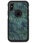Deep Green and Blue Watercolor Zebra Pattern - iPhone X OtterBox Case & Skin Kits