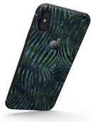 Deep Green and Blue Watercolor Zebra Pattern - iPhone X Skin-Kit