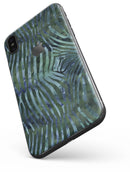 Deep Green and Blue Watercolor Zebra Pattern - iPhone X Skin-Kit