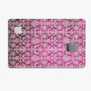 Deep Magenta Damask Pattern - Premium Protective Decal Skin-Kit for the Apple Credit Card