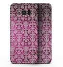 Deep Magenta Damask Pattern - Samsung Galaxy S8 Full-Body Skin Kit