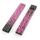 Deep Magenta Damask Pattern - Premium Decal Protective Skin-Wrap Sticker compatible with the Juul Labs vaping device