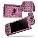 Deep Magenta Damask Pattern - Vinyl Skin Wrap for Nintendo Switch 2, OLED, Lite, Pro Controller, Wii & Classic Handhelds