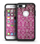 Deep Magenta Damask Pattern - iPhone 7 or 7 Plus Commuter Case Skin Kit