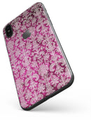 Deep Magenta Damask Pattern - iPhone X Skin-Kit