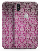 Deep Magenta Damask Pattern - iPhone X Skin-Kit