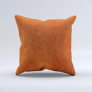 Deep Orange Texture ink-Fuzed Decorative Throw Pillow
