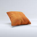 Deep Orange Texture ink-Fuzed Decorative Throw Pillow